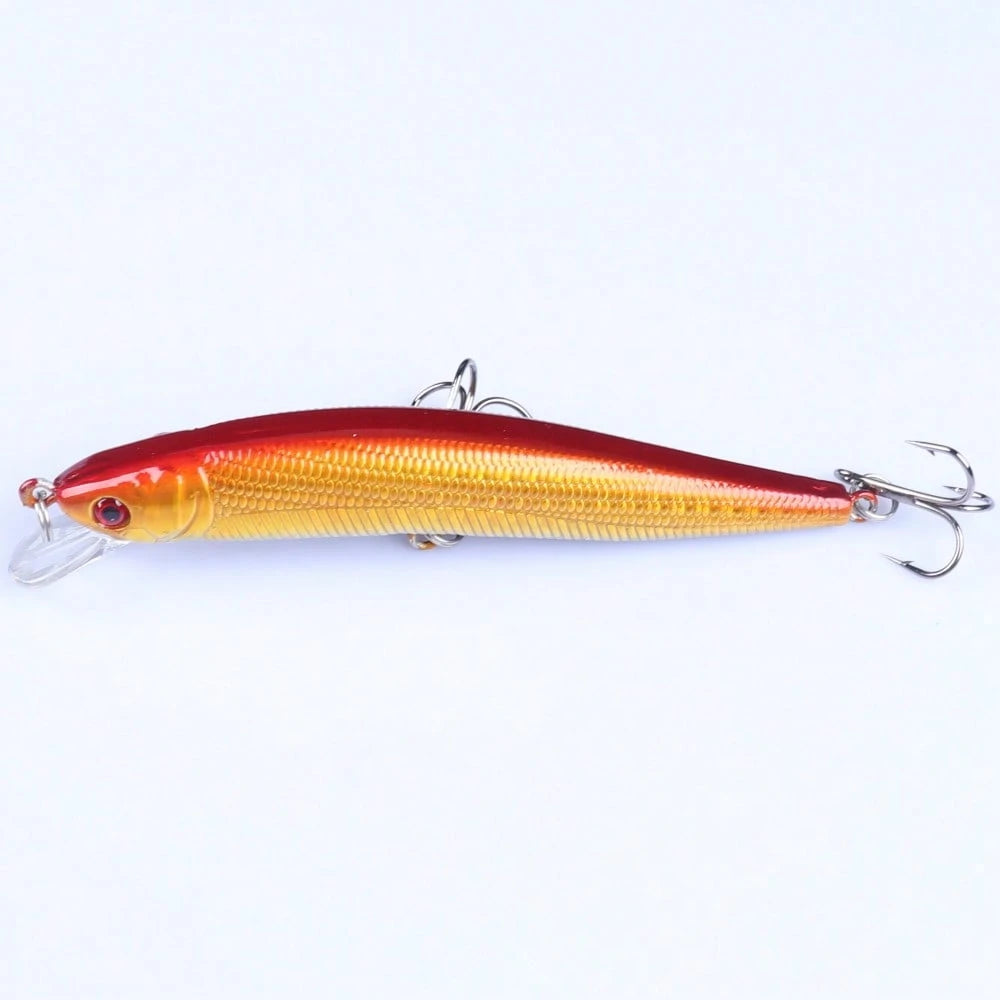 10pcs Minnow Fishing Lures Set Artificial Bait Crankbait For Bass Outdoors Fishing Tackle, 10cm/3. 94in 8g/0. 28oz