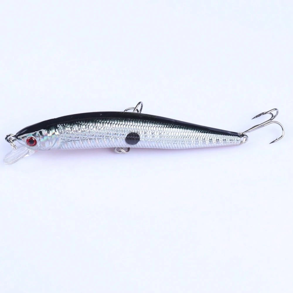 10pcs Minnow Fishing Lures Set Artificial Bait Crankbait For Bass Outdoors Fishing Tackle, 10cm/3. 94in 8g/0. 28oz