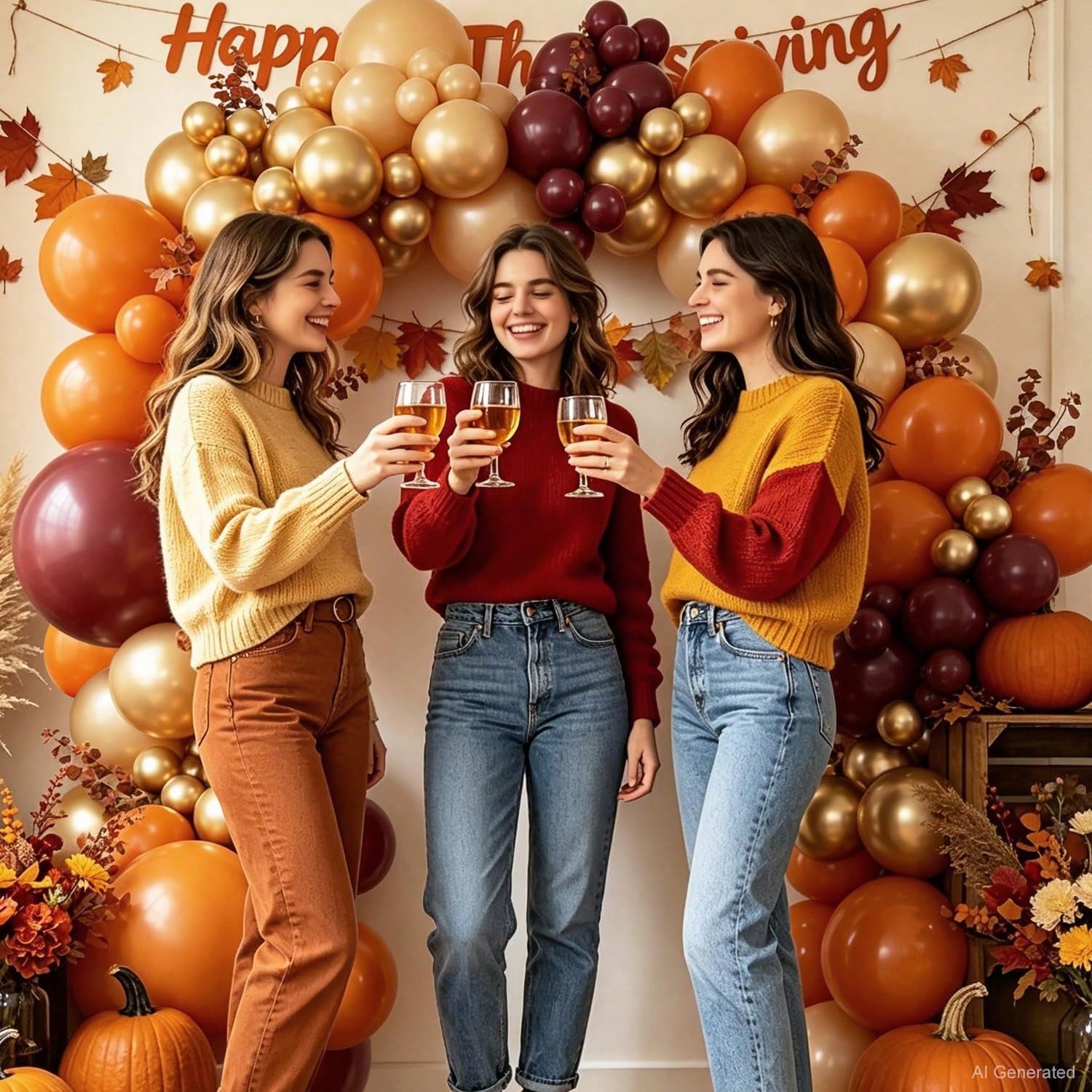 116 Pcs Wine Red Autumn Balloon Arch Set Golden Burgundy Balloons In Burnt Orange Color, Thanksgiving Baby Shower, Wedding Birthday Party Decorations