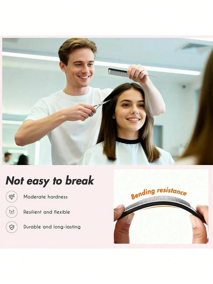 12/10/5pcs Professional Straight Comb/Sectioning Comb/Parting Comb/Stainless Steel Straight Comb/Anti-Static Hair Comb: Multi-Functional Comb Suitable For Normal Hair, Can Detangle Hair And Create Can