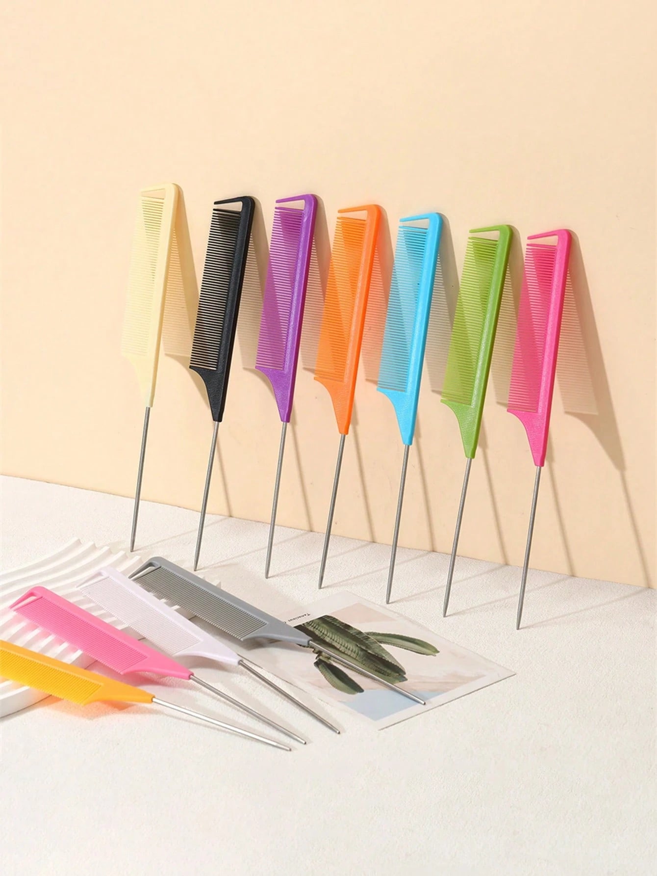 12/10/5pcs Professional Straight Comb/Sectioning Comb/Parting Comb/Stainless Steel Straight Comb/Anti-Static Hair Comb: Multi-Functional Comb Suitable For Normal Hair, Can Detangle Hair And Create Can