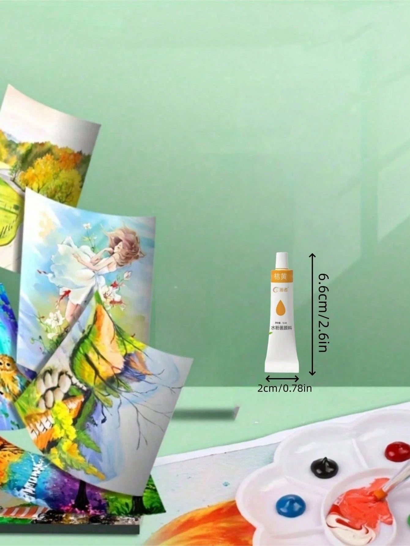 12/18/24 Colors Mixed Watercolor Paint Set, Water-Based Paint Tubes For Canvas, Wood And Crafts