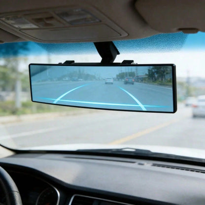 12" Clip-On Wide Angle Rearview Mirror- HD Anti-Glare Blind Spot Eliminator, Universal Fit For Car, Truck, SUV