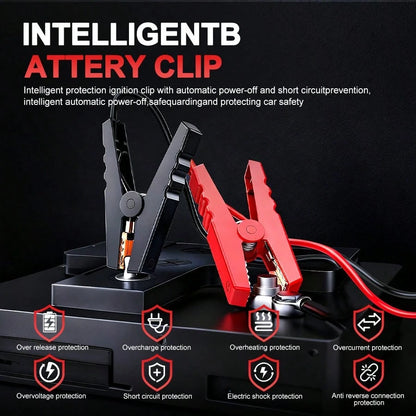 12000A Portable Car Jump Starter, 12V High Capacity Battery Booster, Emergency Jump Pack For Gas & Cars Motorcycles With Flashlight