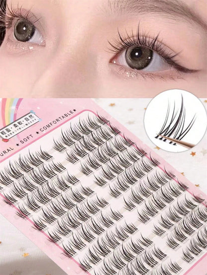 120pcs Sunflower False Eyelashes, Cartoon Sunflower Design, Enhance Eye Makeup Effect, Reusable