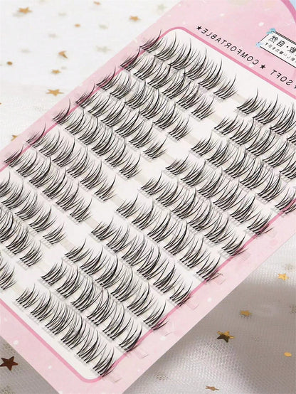 120pcs Sunflower False Eyelashes, Cartoon Sunflower Design, Enhance Eye Makeup Effect, Reusable