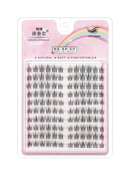 120pcs Sunflower False Eyelashes, Cartoon Sunflower Design, Enhance Eye Makeup Effect, Reusable