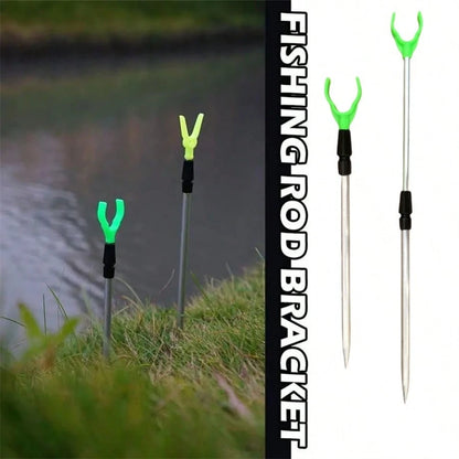 12pcs Fishing Rod Holder Set, 6pcs Rod Holders + 6pcs Alarm Bells, Adjustable Telescopic Ground Fishing Rod Holder Kit, Fishing Accessories, Outdoor Fishing Essentials