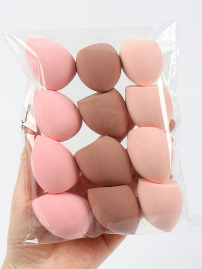 12pcs Medium-Sized Beauty Sponges, Makeup Blender For Blending Liquid, Cream, And Powder, Multi-Colored Latex-Free Wet And Dry Foundation Cosmetic Sponge, Suitable For All Skin Types,Makeup,Cheap,Room