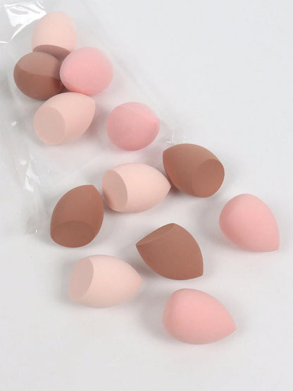 12pcs Medium-Sized Beauty Sponges, Makeup Blender For Blending Liquid, Cream, And Powder, Multi-Colored Latex-Free Wet And Dry Foundation Cosmetic Sponge, Suitable For All Skin Types,Makeup,Cheap,Room