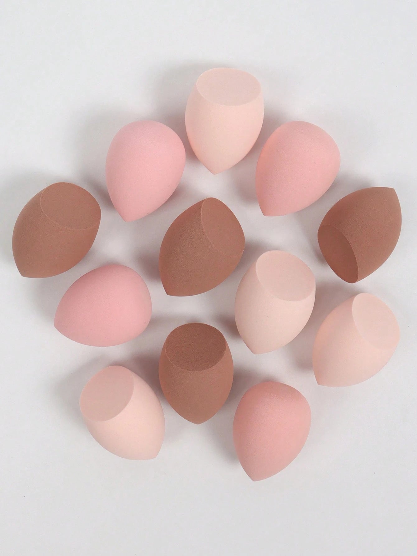 12pcs Medium-Sized Beauty Sponges, Makeup Blender For Blending Liquid, Cream, And Powder, Multi-Colored Latex-Free Wet And Dry Foundation Cosmetic Sponge, Suitable For All Skin Types,Makeup,Cheap,Room