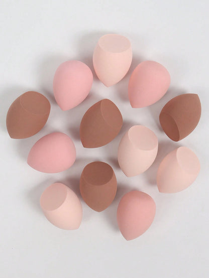 12pcs Medium-Sized Beauty Sponges, Makeup Blender For Blending Liquid, Cream, And Powder, Multi-Colored Latex-Free Wet And Dry Foundation Cosmetic Sponge, Suitable For All Skin Types,Makeup,Cheap,Room