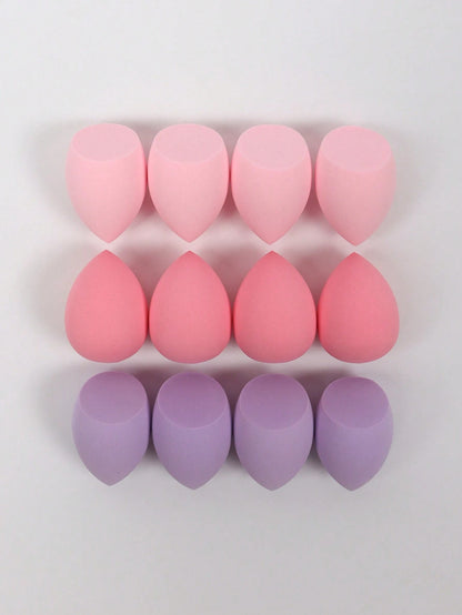 12pcs Medium-Sized Beauty Sponges, Makeup Blender For Blending Liquid, Cream, And Powder, Multi-Colored Latex-Free Wet And Dry Foundation Cosmetic Sponge, Suitable For All Skin Types,Makeup,Cheap,Room
