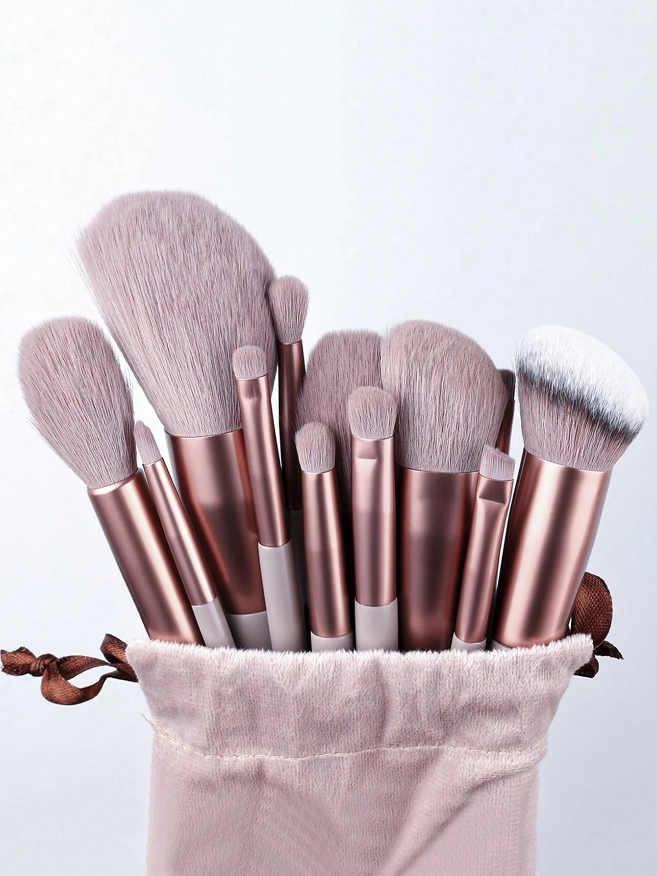 12pcs Professional Soft Portable Makeup Brush Set, Including Foundation Brush, Blush Brush, Eyeshadow Brush And 13 Functional Brushes, Suitable For Home Use And Holiday Gifts, Perfect Valentine's Day