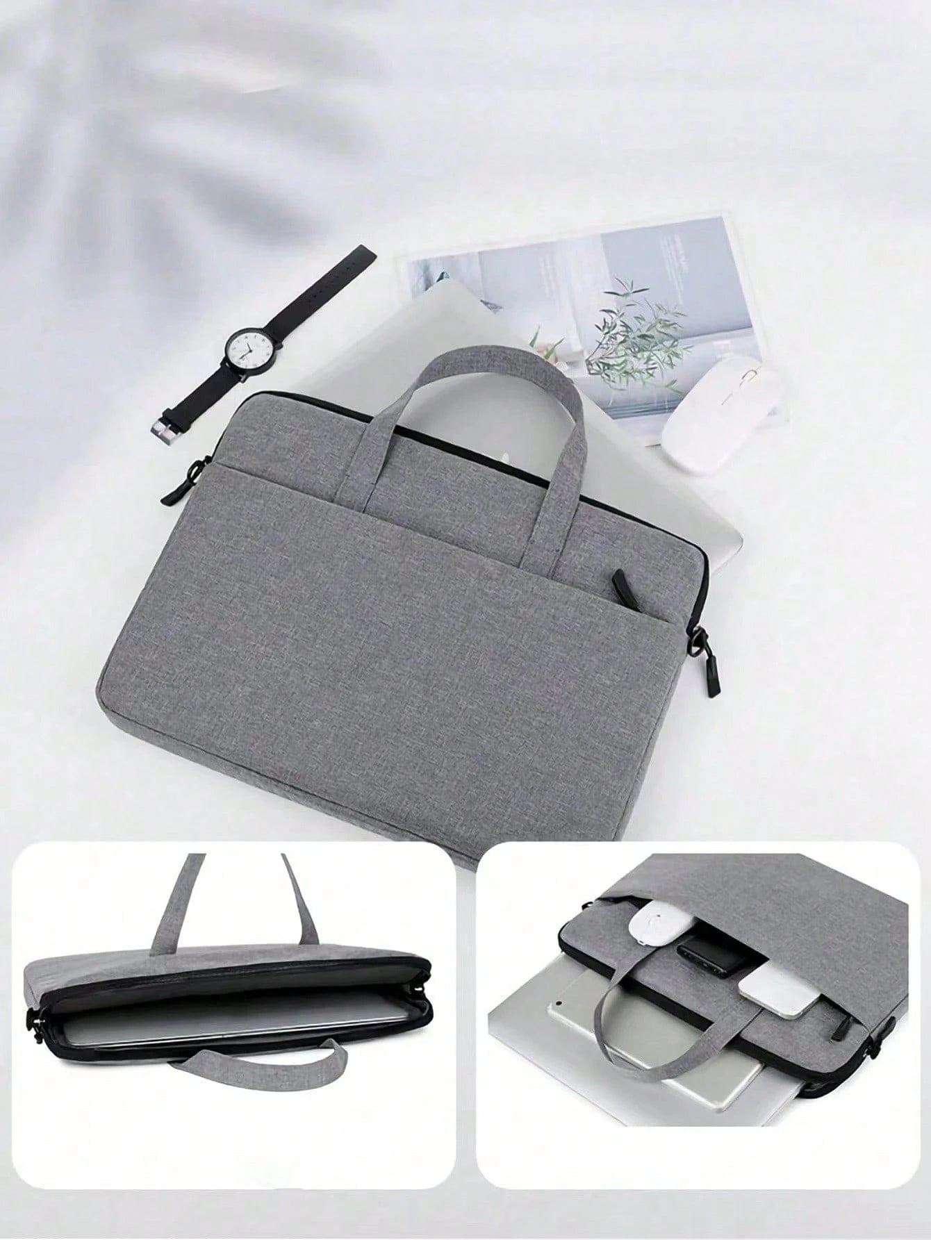 13/14 Inch Laptop Sleeve, Laptop Bag, Laptop Liner, Laptop Carrying Bag, Business Travel, College, Office, With Handle, Portable & Lightweight, Multifunctional, Classroom Laptop Bag, Classroom Bag, Te