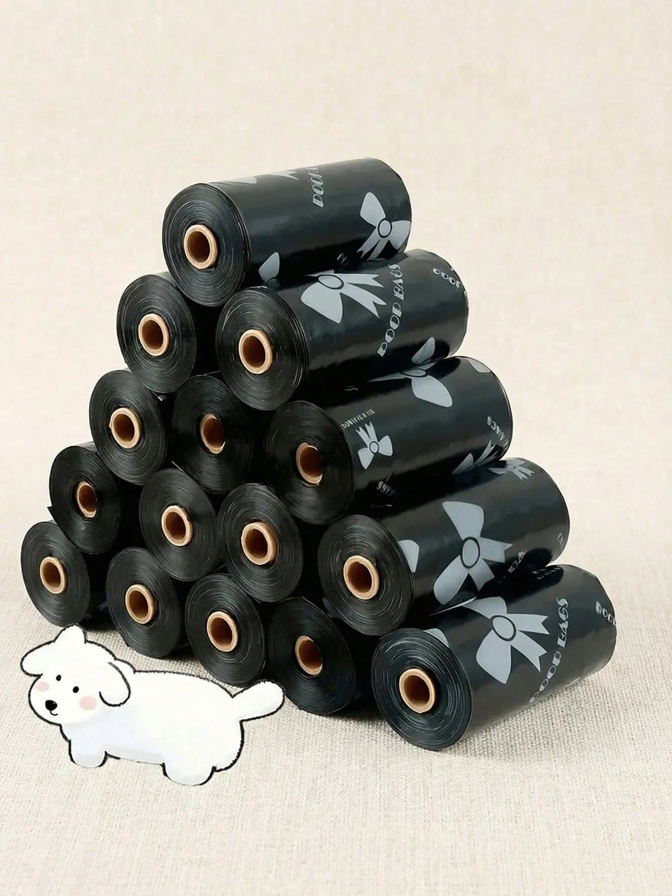 15/60/120pcs Thickened Pet Waste Bags, Pet Cleaning, Leak-Proof PE Trash Bags, Unique Pattern, Beautiful Colors For Dogs And Cats, Multi-Purpose Cleaning Bags, Holiday Gift And Christmas Surprise