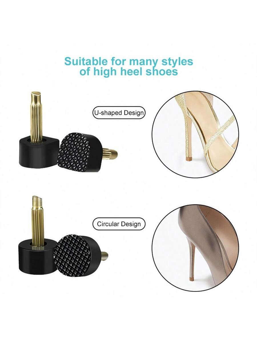 15 Pairs Women's Shoe Heel Repair Patches, Including Heel Taps, Heel Protectors, Wedding Shoe Heel Care Set, Protective Covers, Heel Caps, Suitable For Women's Sandals, Women's Pumps, White High Heels