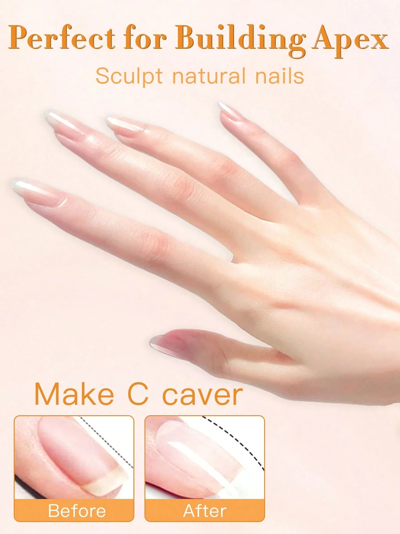 15ML Clear Builder Gel Nail Polish, Strengthening Gel, Extension Gel, Base Gel, 1 Bottle, Soak-Off Free, UV LED Gel Nail Extension
