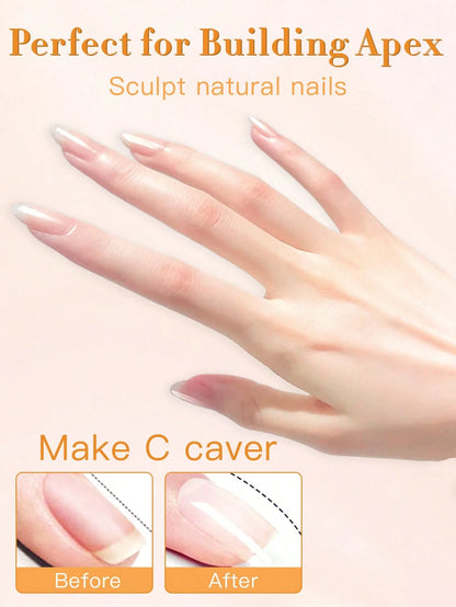 15ML Clear Builder Gel Nail Polish, Strengthening Gel, Extension Gel, Base Gel, 1 Bottle, Soak-Off Free, UV LED Gel Nail Extension