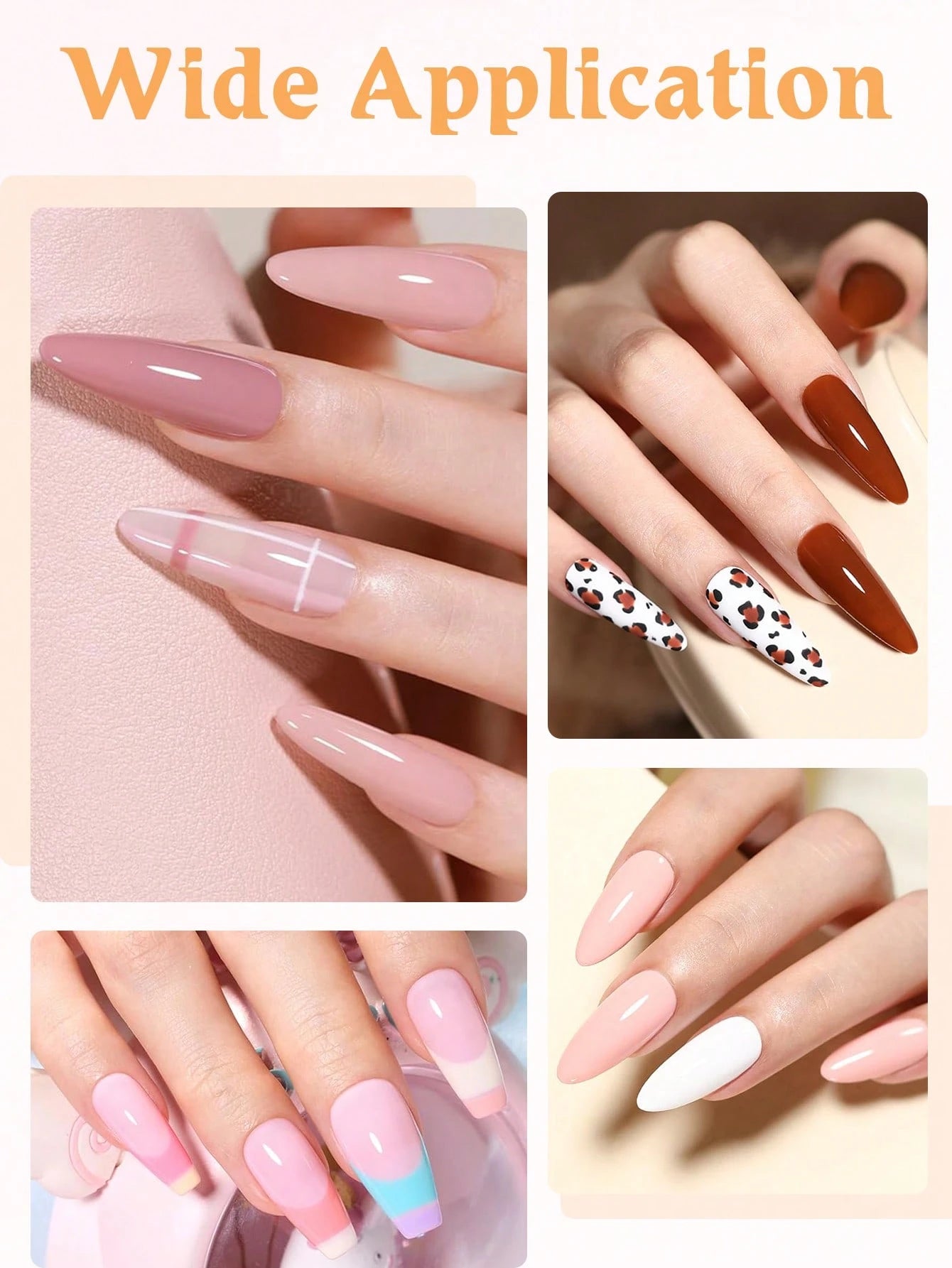 15ML Clear Builder Gel Nail Polish, Strengthening Gel, Extension Gel, Base Gel, 1 Bottle, Soak-Off Free, UV LED Gel Nail Extension