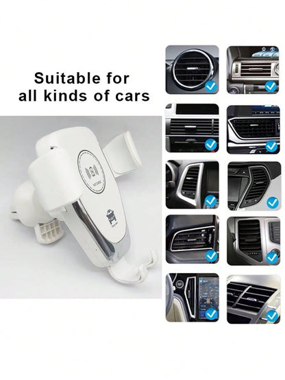 15W Gravity Sensing Wireless Car Charger, Compatible With Apple, Android QI Standard Phones With Wireless Charging Function, IPhone8/X/11/12/13/14/15/16/17 Series Wireless Charger