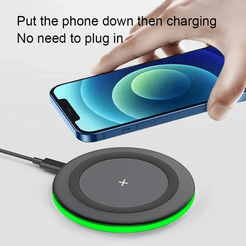 15W Max Wireless Charger, Fast Wireless Charging Pad Compatible With IPhone 16/15/14/13/12/SE/11/11 Pro/XS Max/XR/X/8 And Galaxy S23/S22/Note