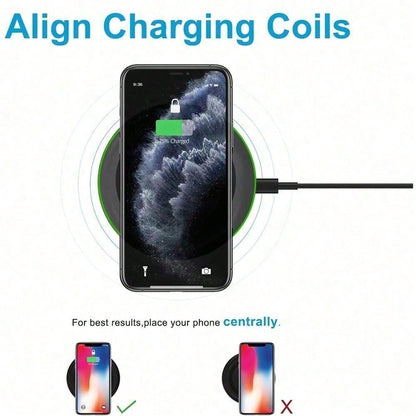 15W Max Wireless Charger, Fast Wireless Charging Pad Compatible With IPhone 16/15/14/13/12/SE/11/11 Pro/XS Max/XR/X/8 And Galaxy S23/S22/Note