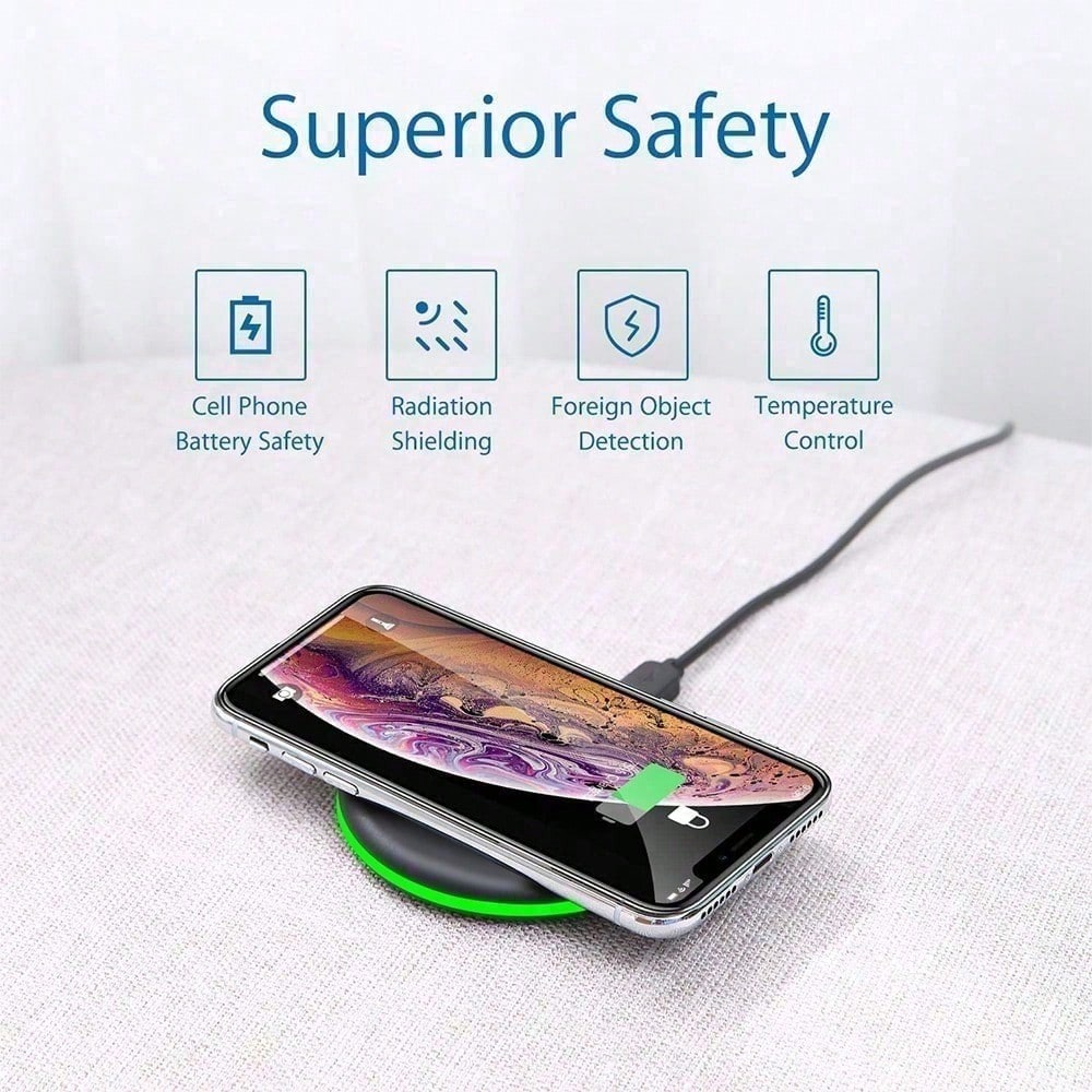 15W Max Wireless Charger, Fast Wireless Charging Pad Compatible With IPhone 16/15/14/13/12/SE/11/11 Pro/XS Max/XR/X/8 And Galaxy S23/S22/Note