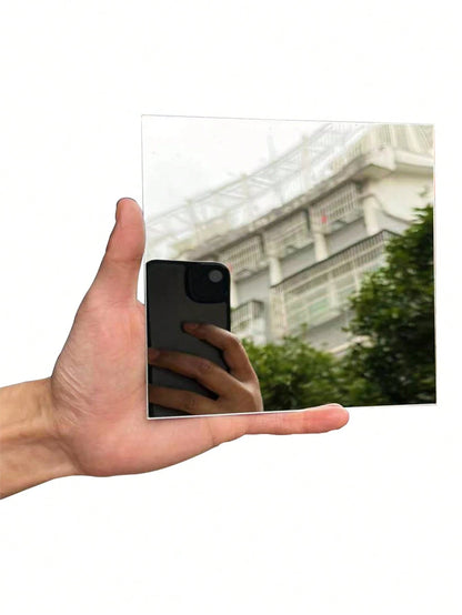 16pcs Acrylic Mirror Stickers (Non-Glass), Frameless Design, Suitable For Bedroom. Size: 20 X 20cm. Applicable For Home Gym, Home Decor And Bathroom Vanity Decor. Removable Mirror Wall Stickers, Suita