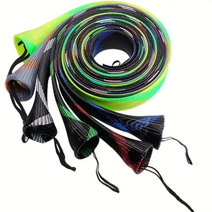 170cm 35mm/67in 1.4in Fishing Rod Sleeve, Reusable Woven Mesh Telescopic Fishing Rod Protective Cover, Fishing Tool Accessory