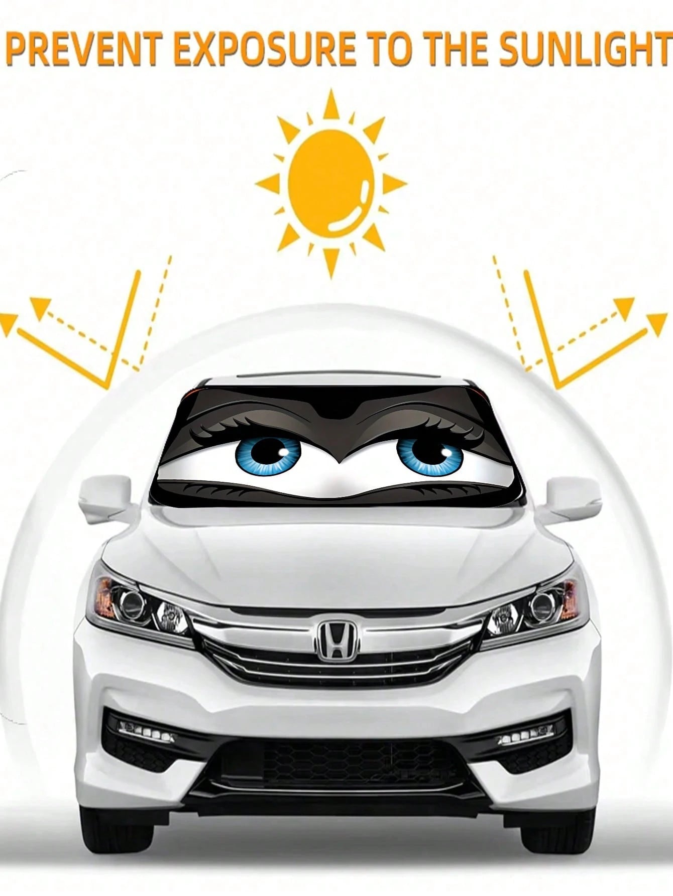 190T Foldable Car Windshield Sun Shade, Keeps Vehicle Cool