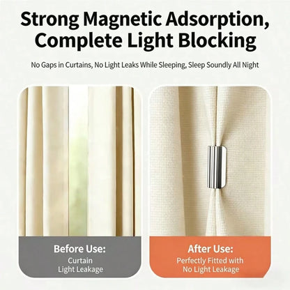 1Pair/3/5/7/9/12Pairs Curtain Magnetic Clips, Magnetic Curtain Clamps, Used To Prevent Light Leakage And Keep Curtains Closed, Suitable For Home Bedroom Office Curtains And Drapes, Double Magnetic
