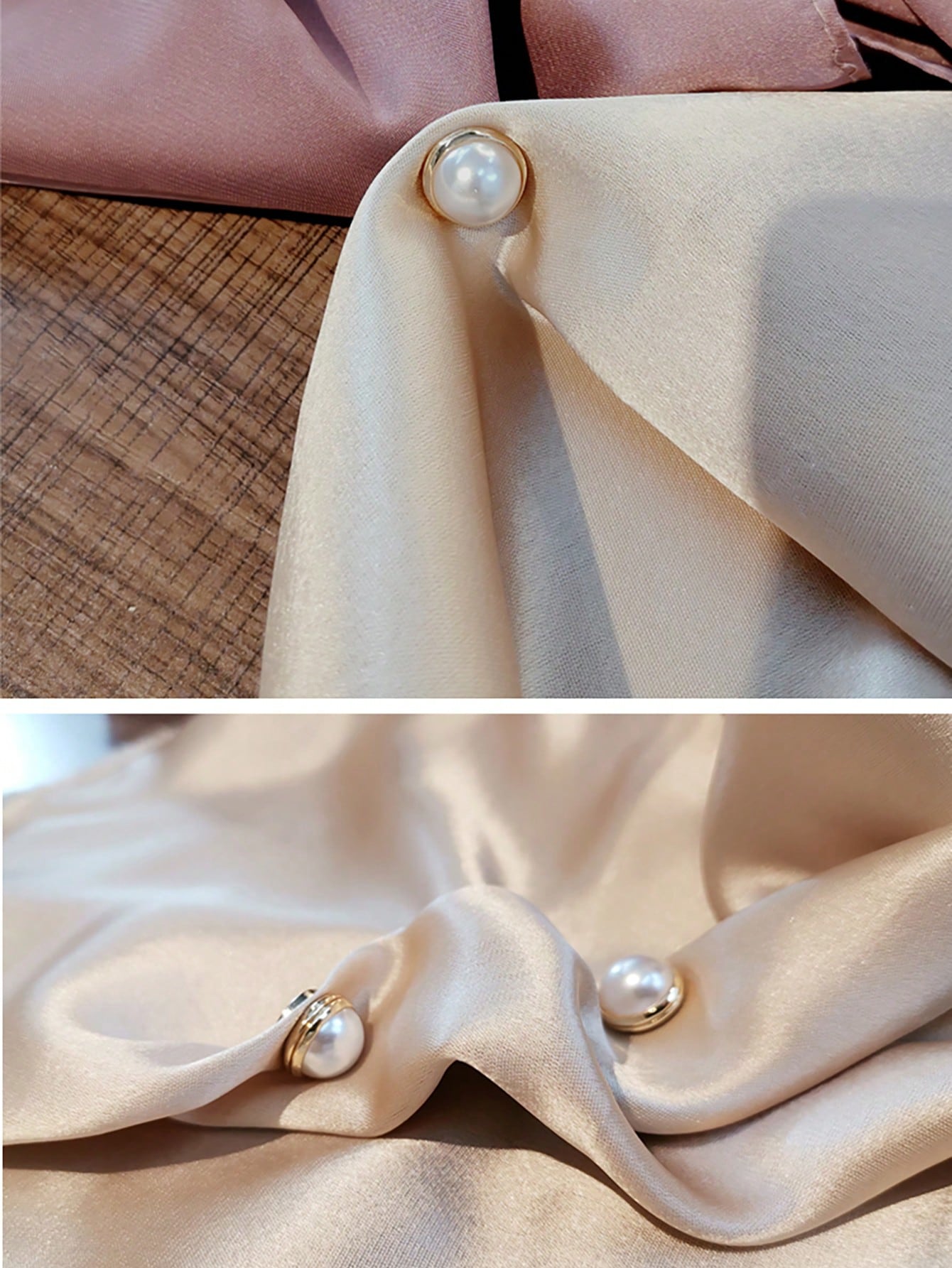 1pair Magnet Clasp Premium Invisible Pearl Brooch For Women- Summer Collar Anti-Slip Magnetic Fastening Pin For Fixing Clothes And Enhancing Outfits