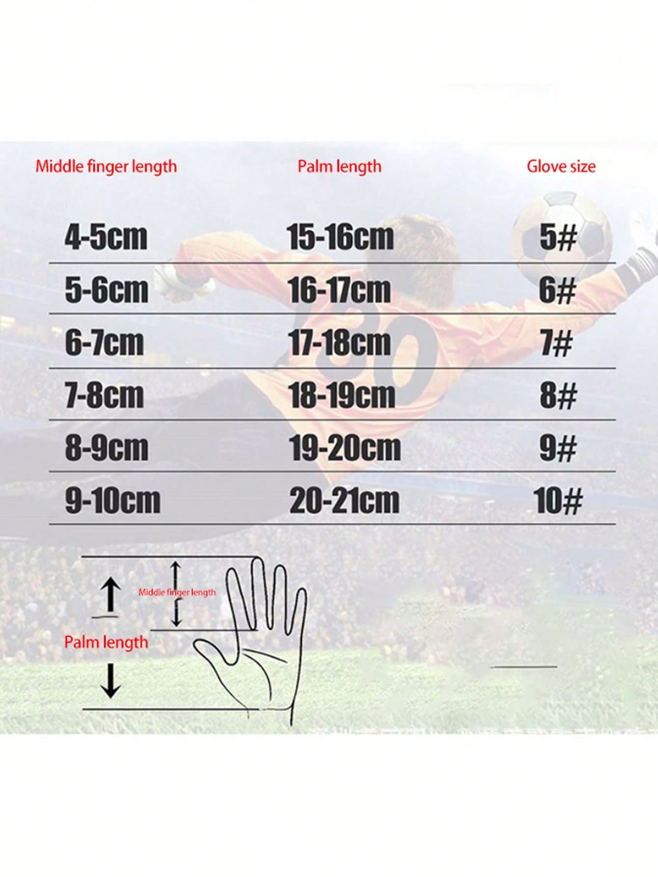1pair Soccer Goalkeeper Gloves Adult Goalie Finger Protector Anti-Skid Training Wear-Resistant Equipment Football Gloves