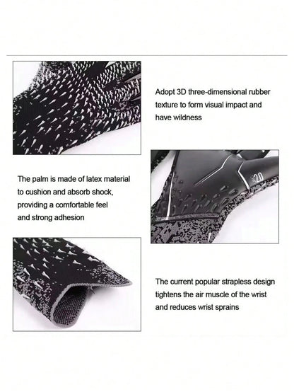 1pair Soccer Goalkeeper Gloves Adult Goalie Finger Protector Anti-Skid Training Wear-Resistant Equipment Football Gloves