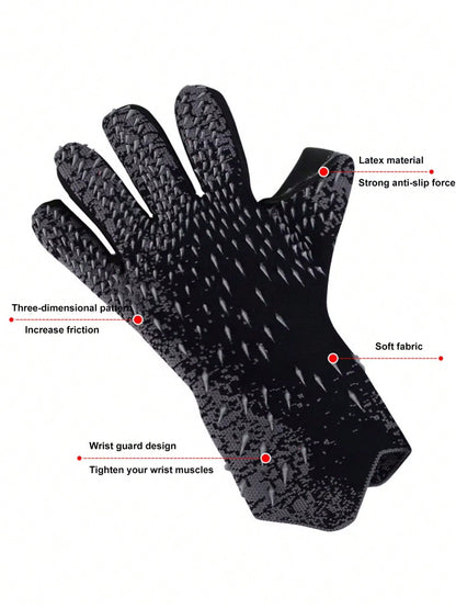 1pair Soccer Goalkeeper Gloves Adult Goalie Finger Protector Anti-Skid Training Wear-Resistant Equipment Football Gloves