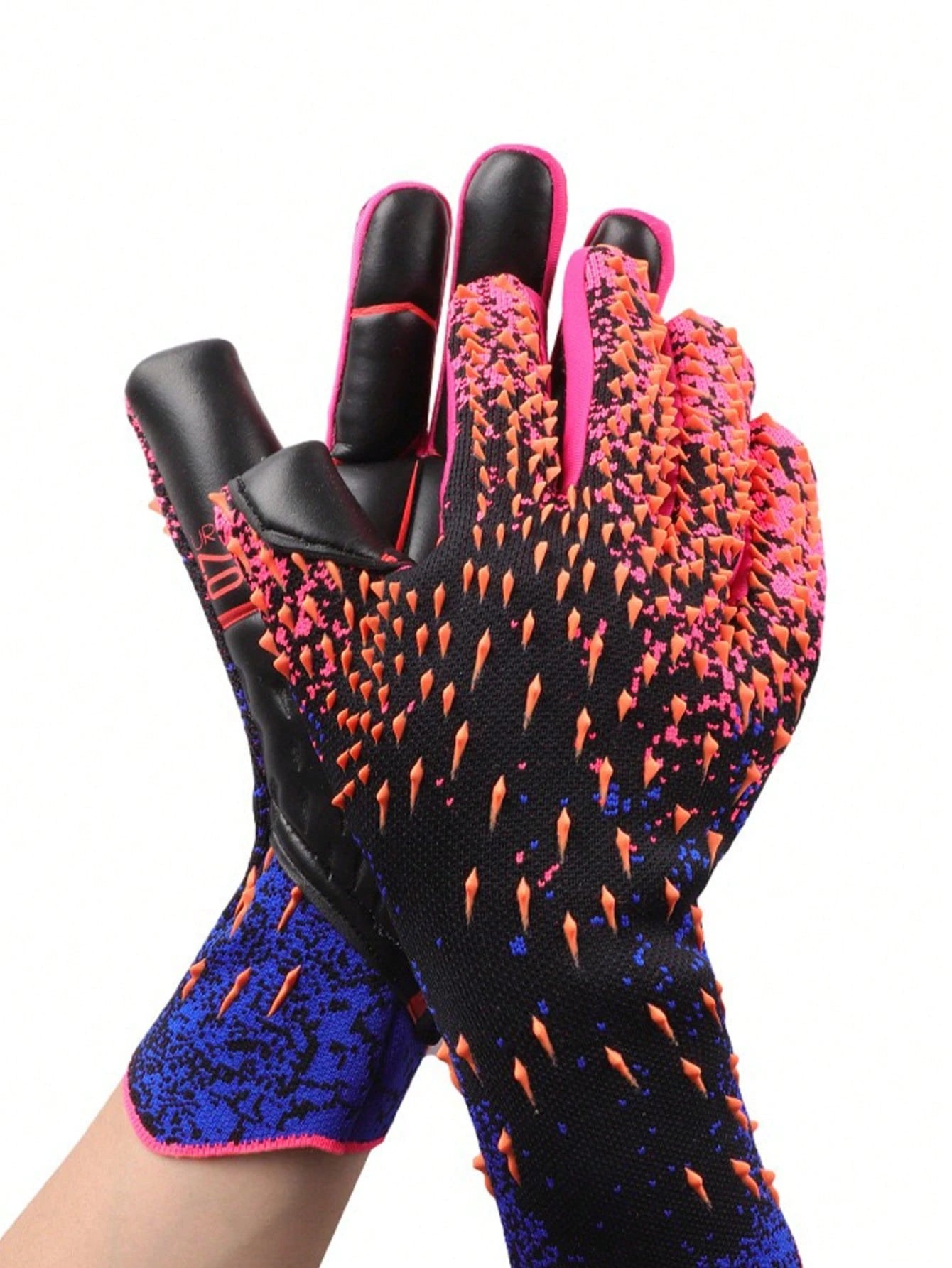 1pair Soccer Goalkeeper Gloves Adult Goalie Finger Protector Anti-Skid Training Wear-Resistant Equipment Football Gloves