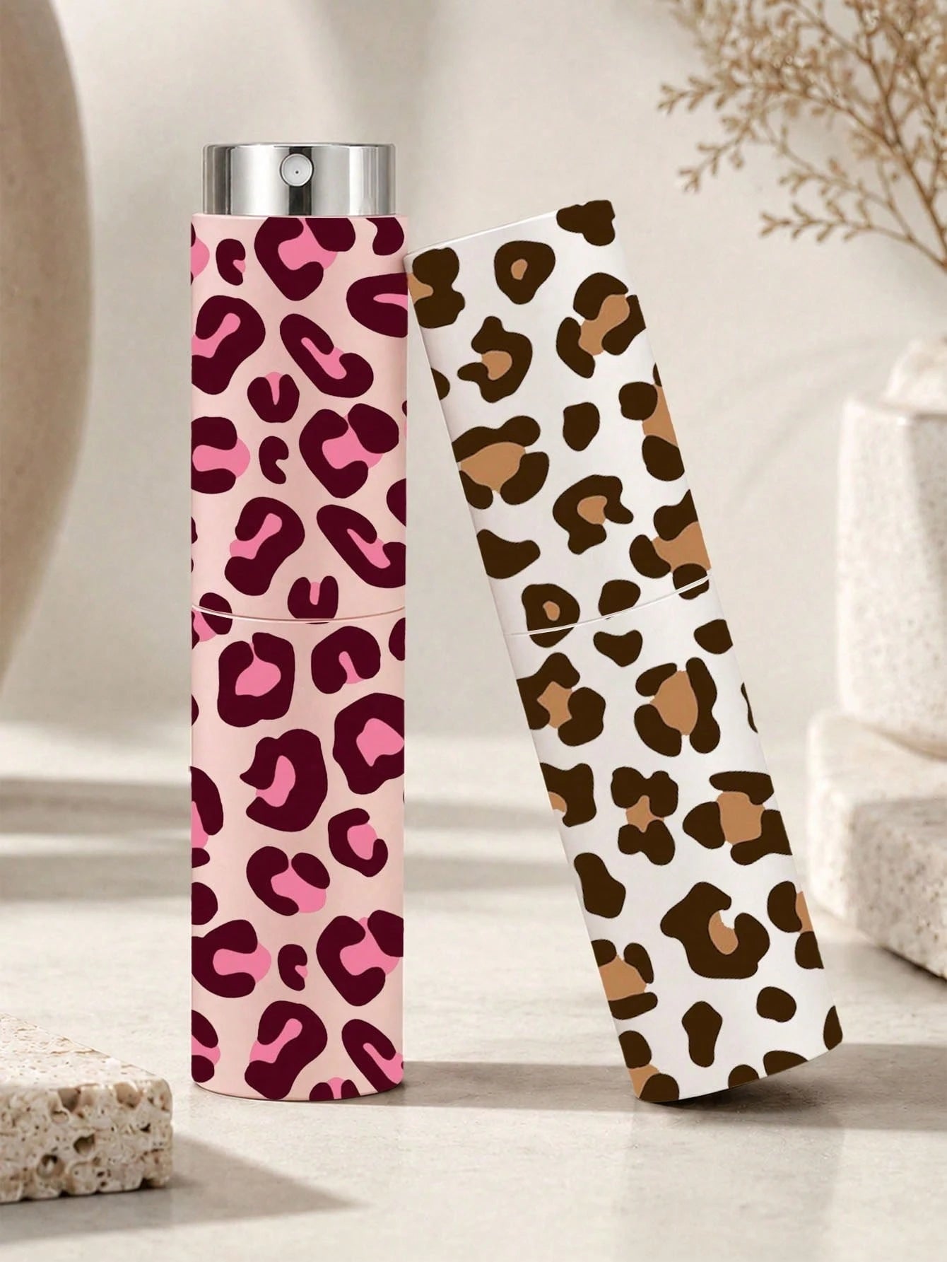 1pc 0.34oz/10ml Leopard Print Refillable Perfume Bottle, Reusable, Mini Portable, Suitable For Most Perfume Bottles, Skincare Liquids And Other Liquids, Suitable For Women, Students, Men