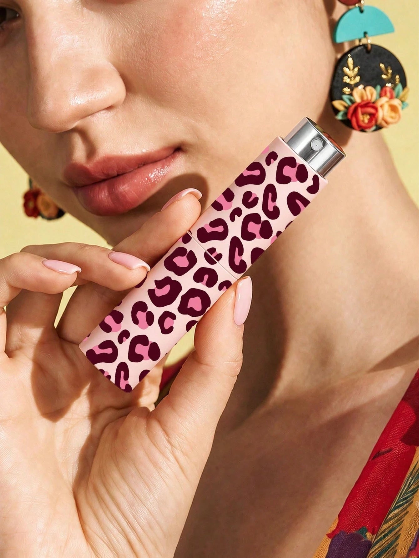 1pc 0.34oz/10ml Leopard Print Refillable Perfume Bottle, Reusable, Mini Portable, Suitable For Most Perfume Bottles, Skincare Liquids And Other Liquids, Suitable For Women, Students, Men