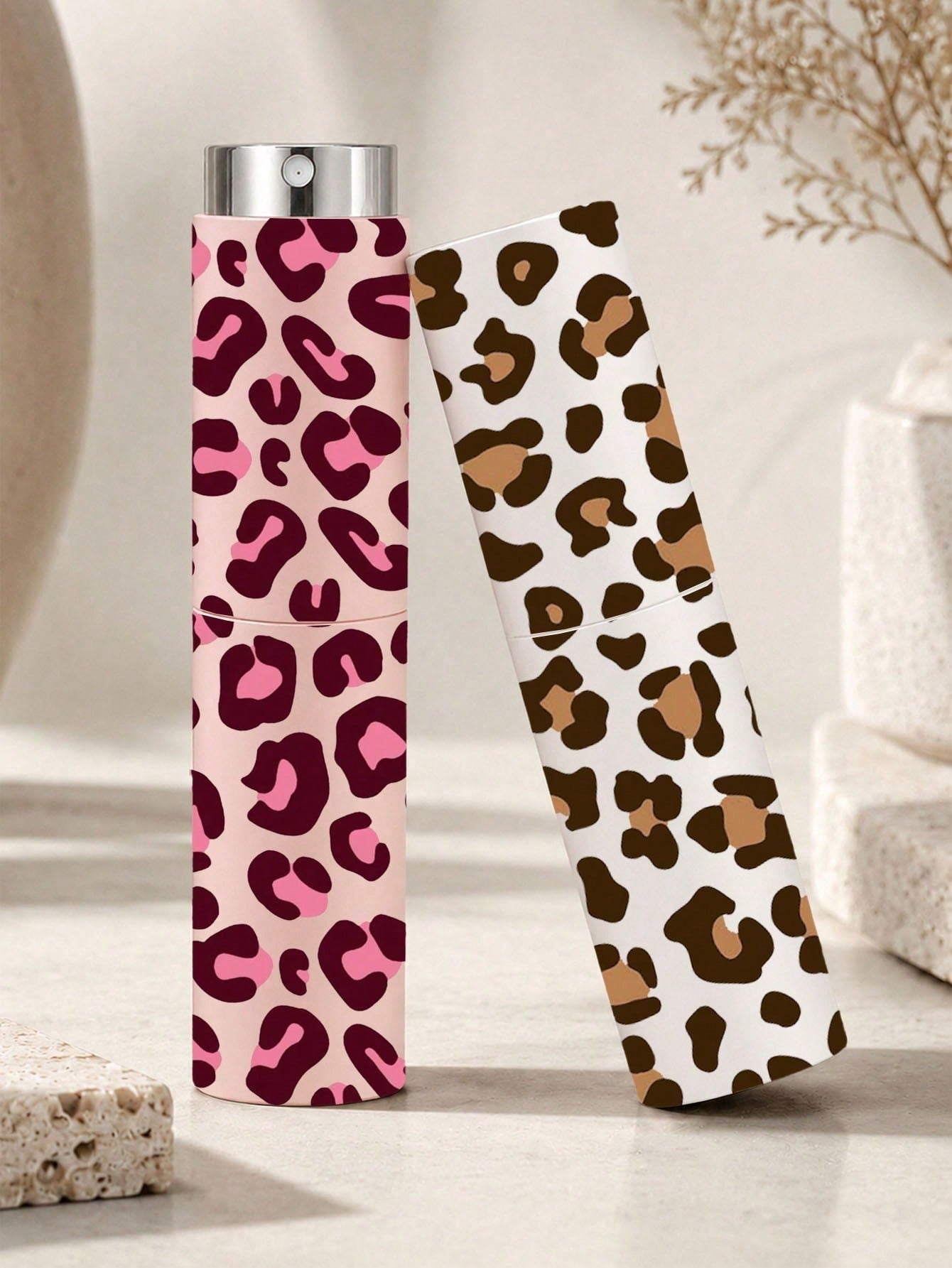 1pc 0.34oz/10ml Leopard Print Refillable Perfume Bottle, Reusable, Mini Portable, Suitable For Most Perfume Bottles, Skincare Liquids And Other Liquids, Suitable For Women, Students, Men