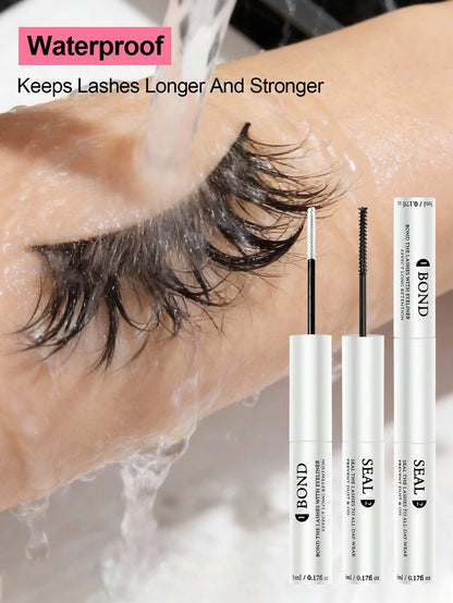 1pc 2-In-1 Eyelash Extension Glue, Suitable For Eyelash Extension & Cluster Lashes, Long-Lasting & Hypoallergenic, DIY Eyelash Glue With Lash Brush, 5g + 5g
