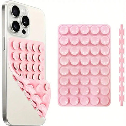 1pc/2pcs/3pcs/4pcs Strong Grip Silicone Phone Case With Double-Sided Suction Cup Mount- Hands-Free Stand For Selfies & Videos, Durable Mobile Accessory