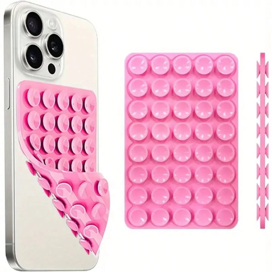 1pc/2pcs/3pcs/4pcs Strong Grip Silicone Phone Case With Double-Sided Suction Cup Mount- Hands-Free Stand For Selfies & Videos, Durable Mobile Accessory
