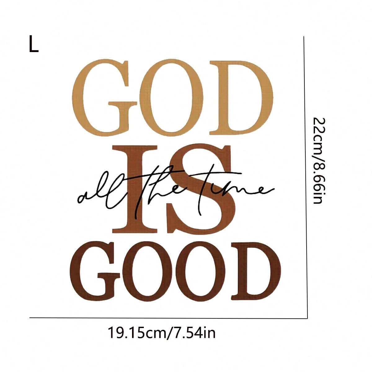 1pc/2pcs/3pcs "GOD IS GOOD All The Time" Vinyl Iron-On Transfer Decal- Bold Typography Heat Press Patch With Mixed Colors, Washable & Durable Applique For Clothing, T-Shirts, Bags, DIY Fashion Access