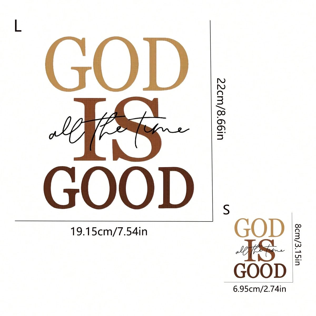 1pc/2pcs/3pcs "GOD IS GOOD All The Time" Vinyl Iron-On Transfer Decal- Bold Typography Heat Press Patch With Mixed Colors, Washable & Durable Applique For Clothing, T-Shirts, Bags, DIY Fashion Access