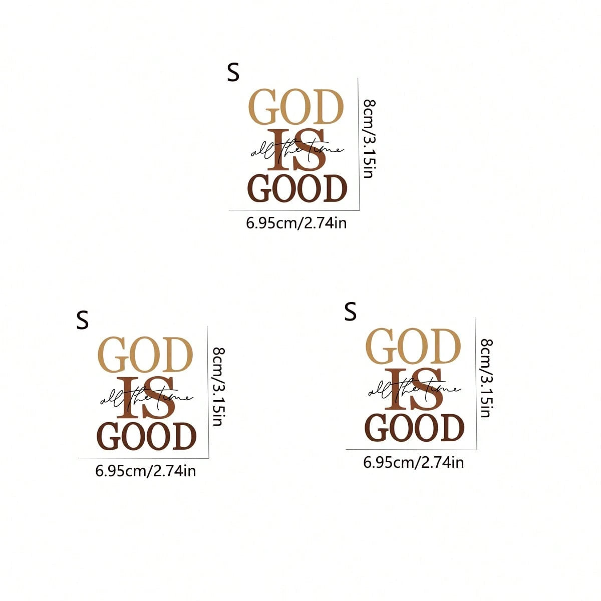 1pc/2pcs/3pcs "GOD IS GOOD All The Time" Vinyl Iron-On Transfer Decal- Bold Typography Heat Press Patch With Mixed Colors, Washable & Durable Applique For Clothing, T-Shirts, Bags, DIY Fashion Access