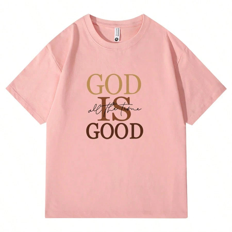 1pc/2pcs/3pcs "GOD IS GOOD All The Time" Vinyl Iron-On Transfer Decal- Bold Typography Heat Press Patch With Mixed Colors, Washable & Durable Applique For Clothing, T-Shirts, Bags, DIY Fashion Access