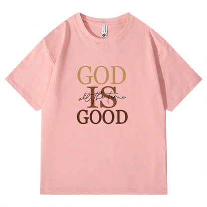 1pc/2pcs/3pcs "GOD IS GOOD All The Time" Vinyl Iron-On Transfer Decal- Bold Typography Heat Press Patch With Mixed Colors, Washable & Durable Applique For Clothing, T-Shirts, Bags, DIY Fashion Access
