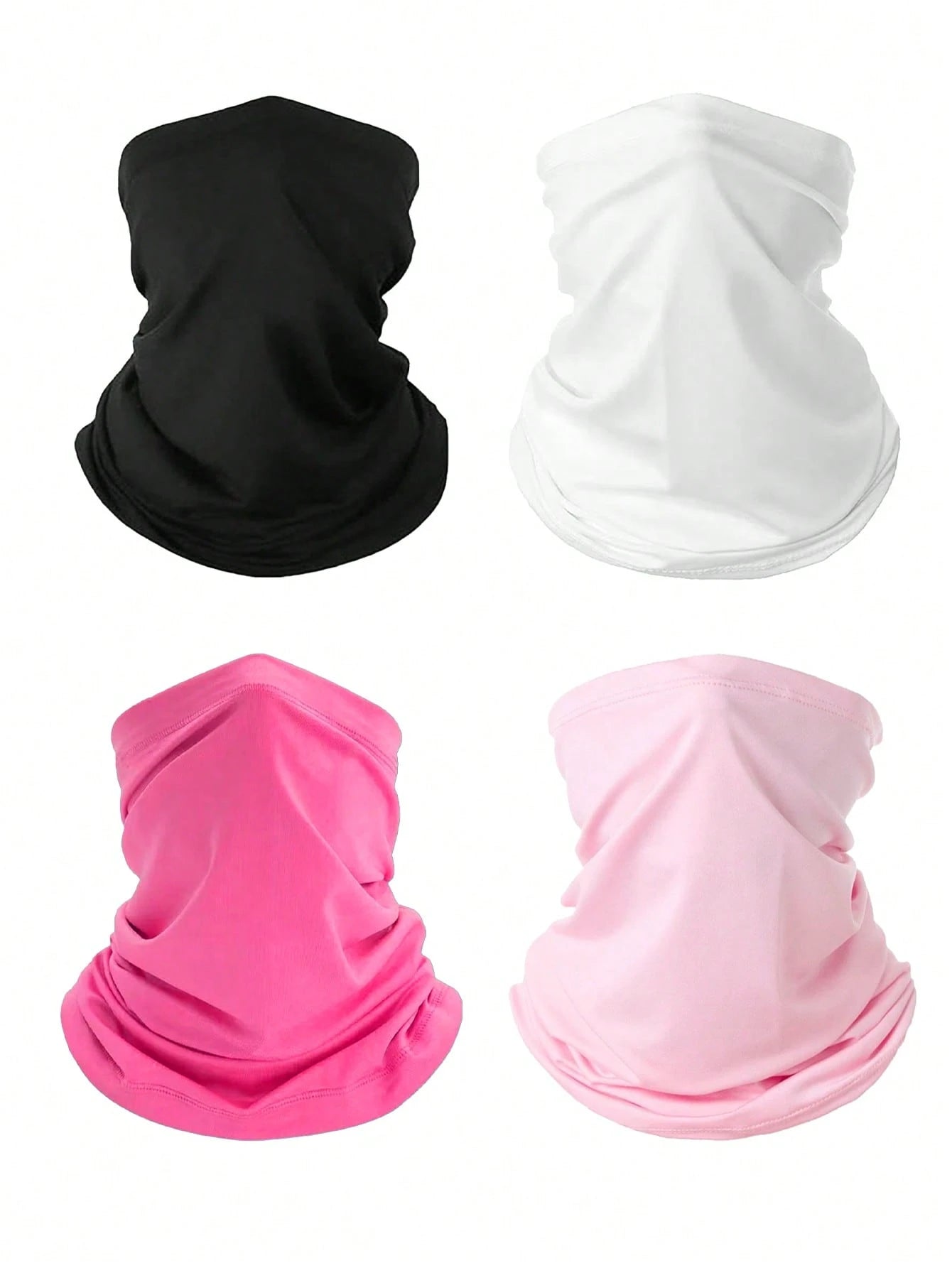 1pc/2pcs/3pcs Unisex Solid Color Breathable Sports Face Mask Elastic Sun Protection Headwear, Suitable For Daily Outings, Hiking, Fishing, Etc.