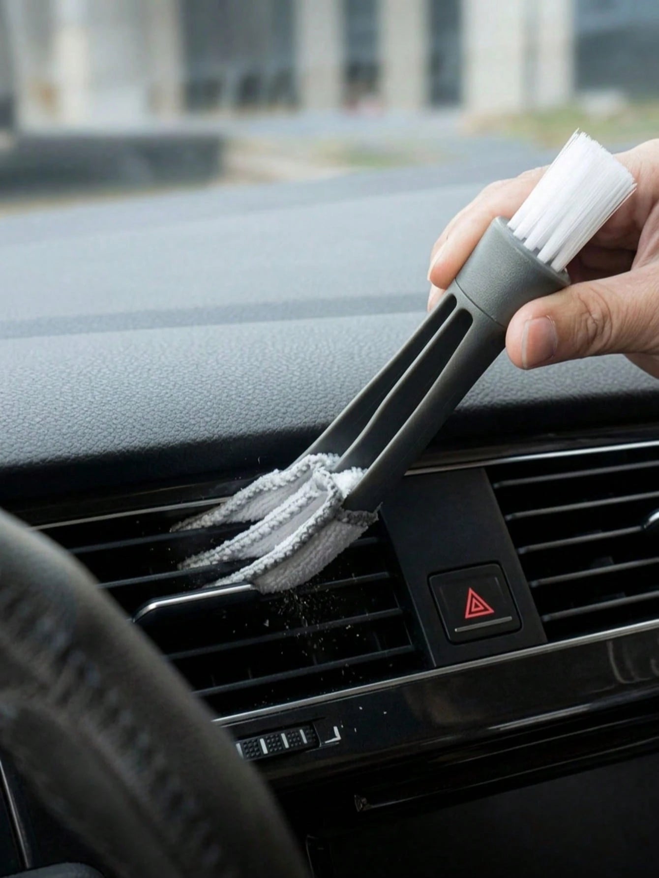 1Pc/2Pcs Car Air Vent Cleaning Brush- Soft Bristle Interior Duster, Car Interior Cleaning Tool, Auto Accessories, Car Detailing